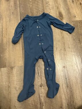 Jodi and Co Blue Infant Footed Onesie